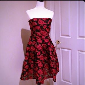 Black Rose strapless formal dress